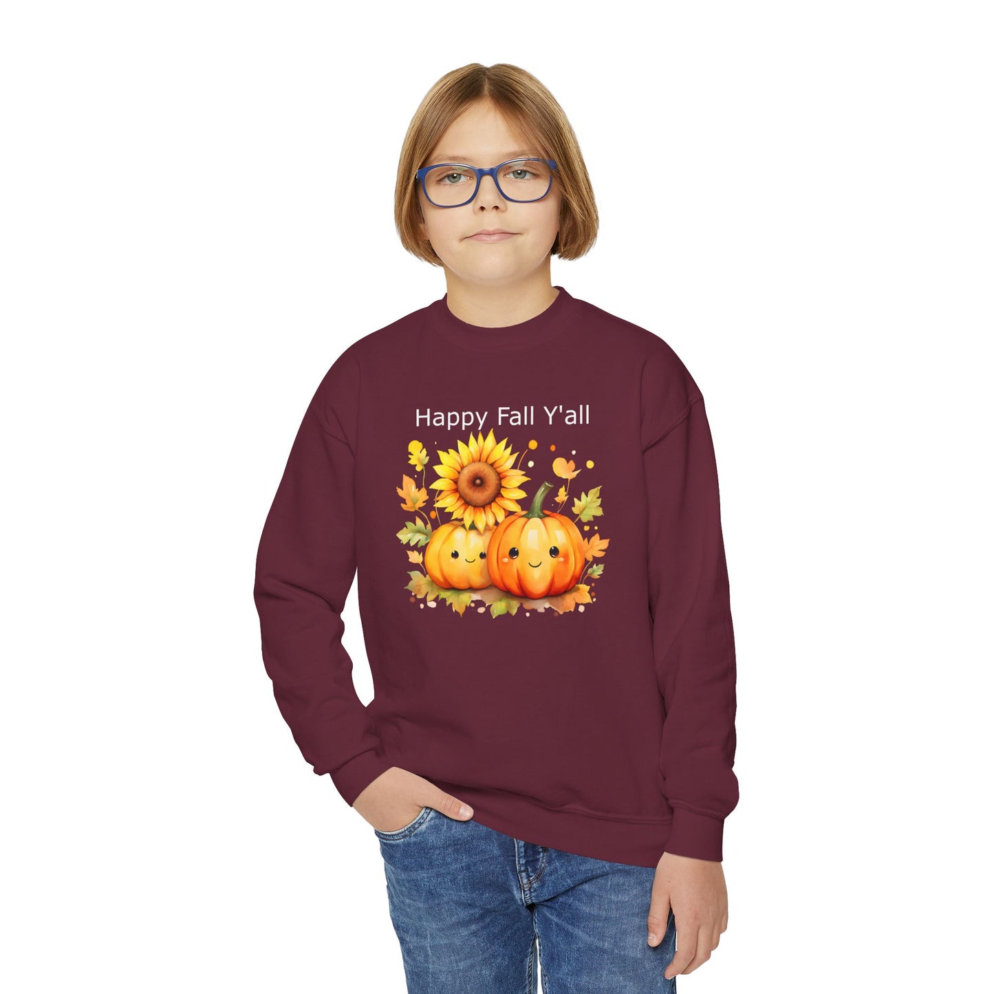 Child Sweatshirt - Autumn - Happy Fall Y'All (01)