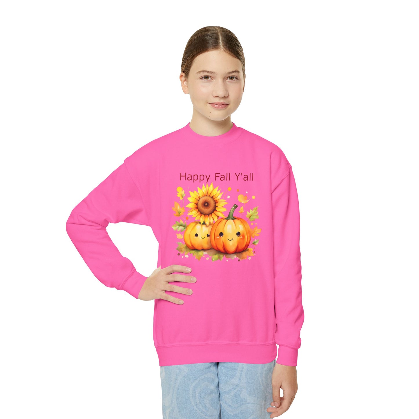 Child Sweatshirt - Autumn - Happy Fall Y'All (01)