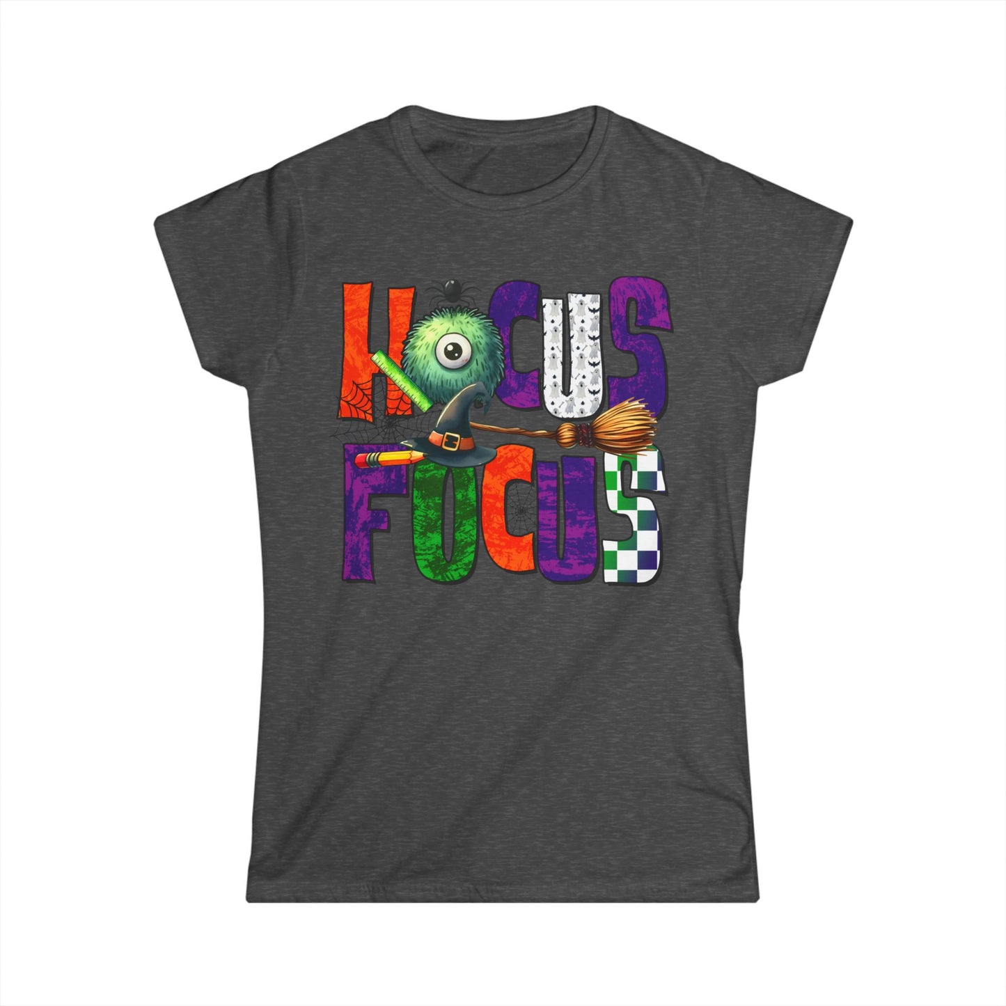 Female T-Shirt - Teacher / Halloween - Hocus Focus (01a)