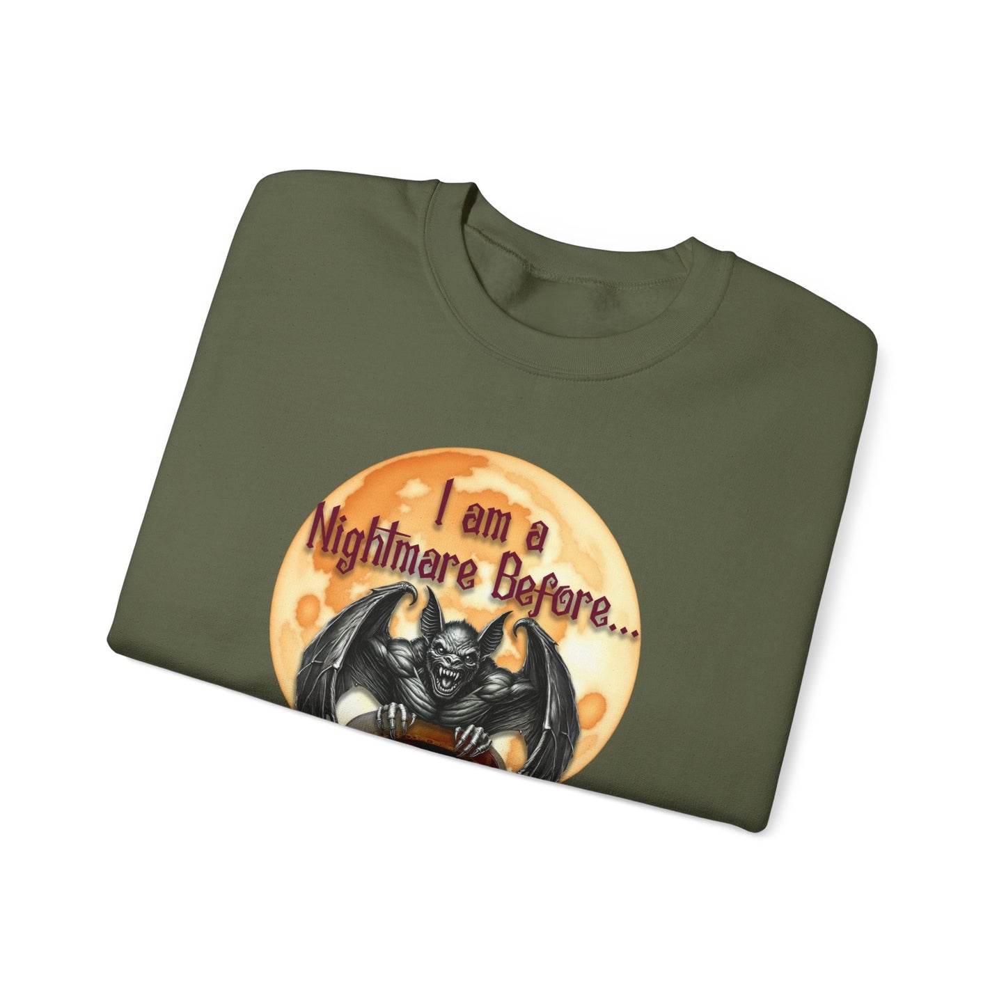 Sweatshirt - Halloween - Nightmare Before Coffee (1a) - Front Only