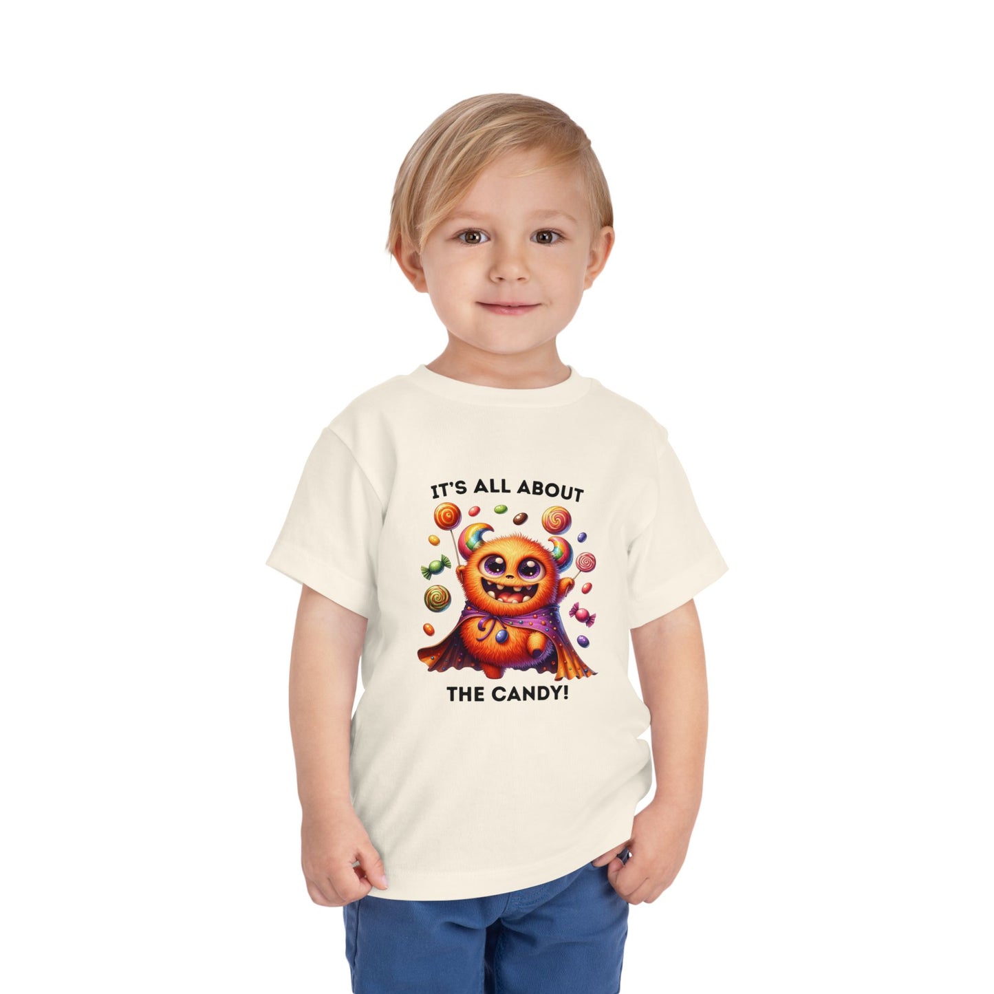 Toddler Tee - Halloween / Monster - It's all about the Candy! (01a)