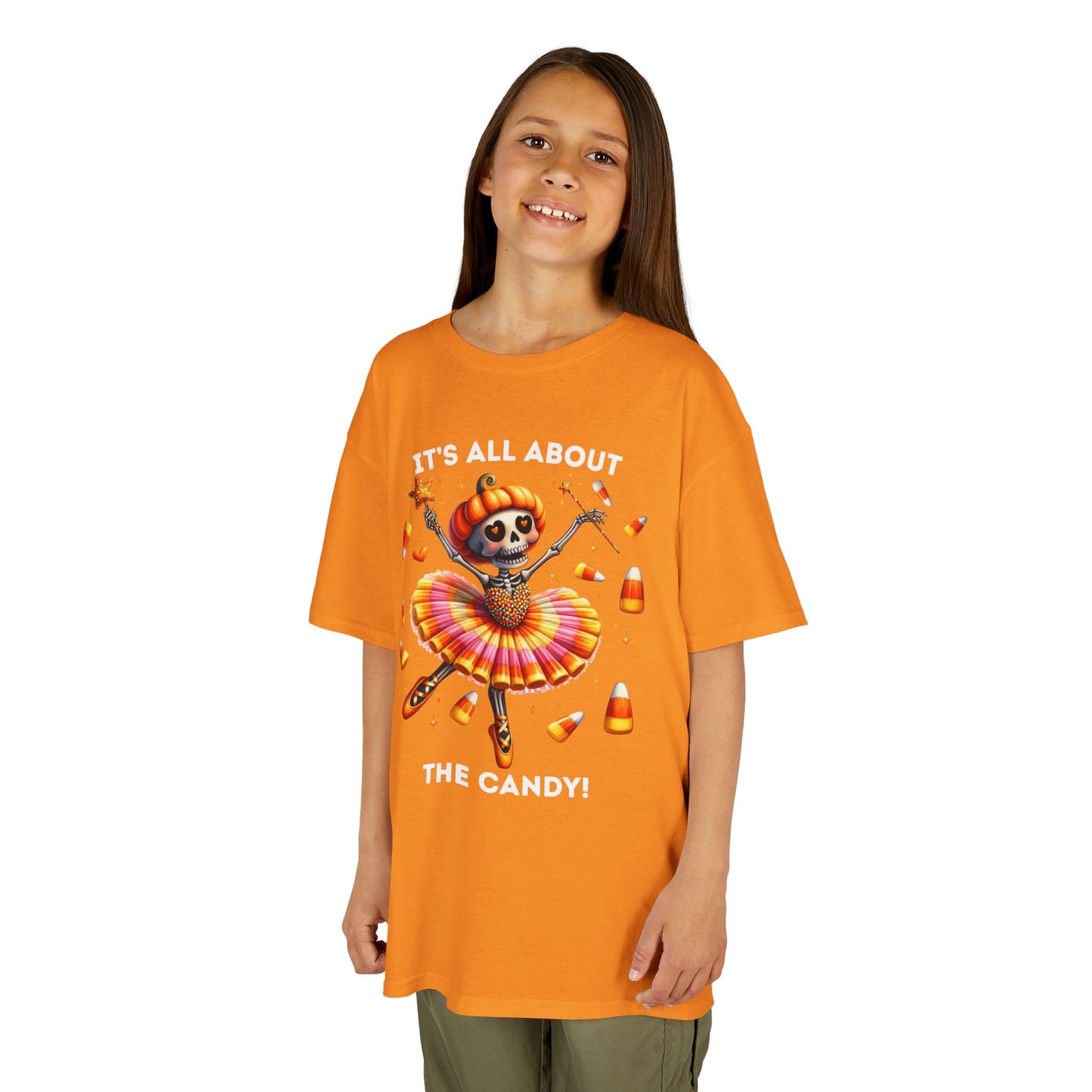 Child Tee - Halloween / Ballet Skeleton - It's all about the Candy! (02a)