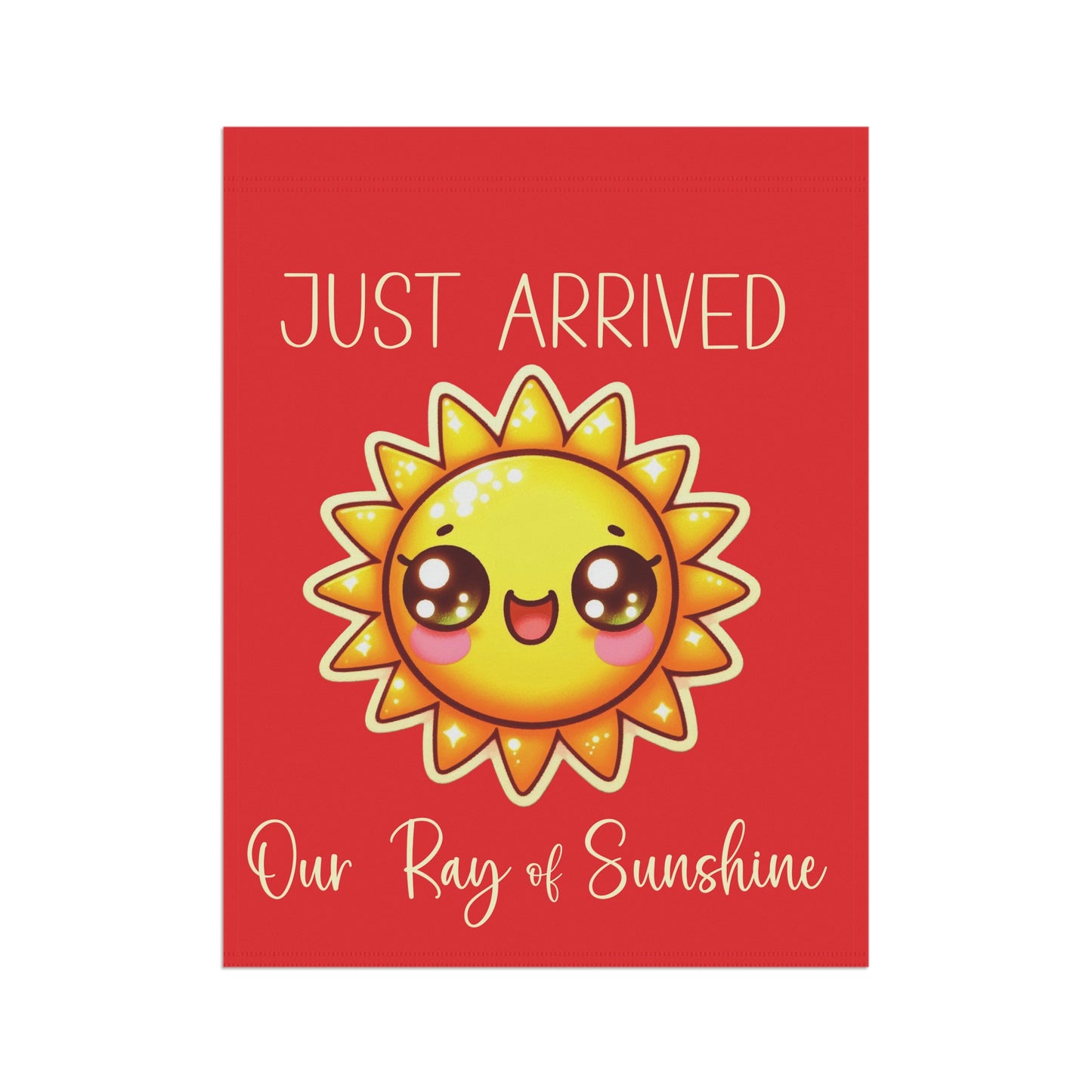 Garden Flag - Baby - Just Arrived...Our Ray of Sunshine (01a)