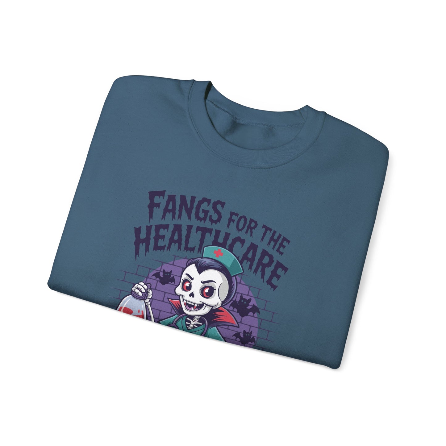 Sweatshirt - Medical / Halloween - Fangs for the Healthcare (01a)