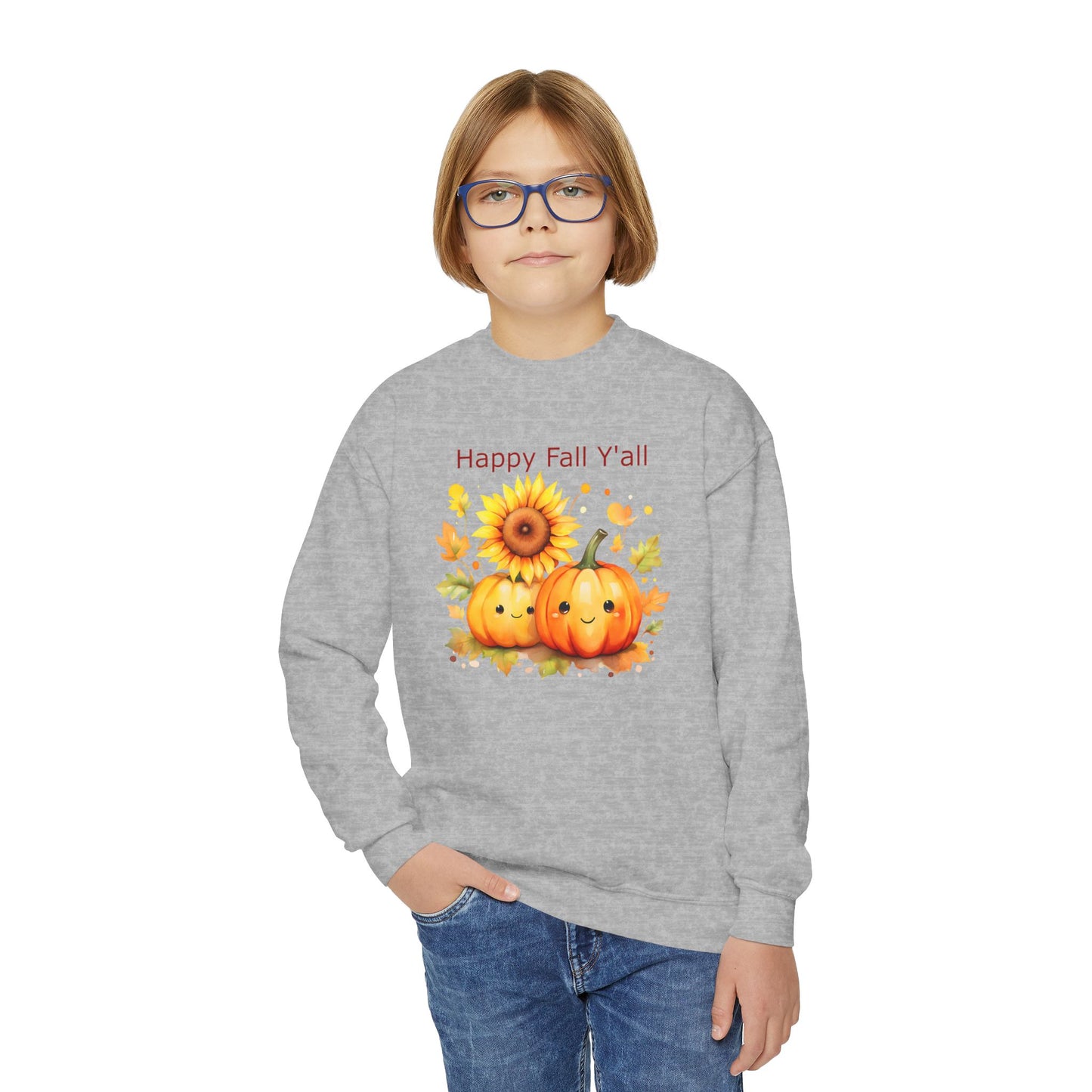 Child Sweatshirt - Autumn - Happy Fall Y'All (01)