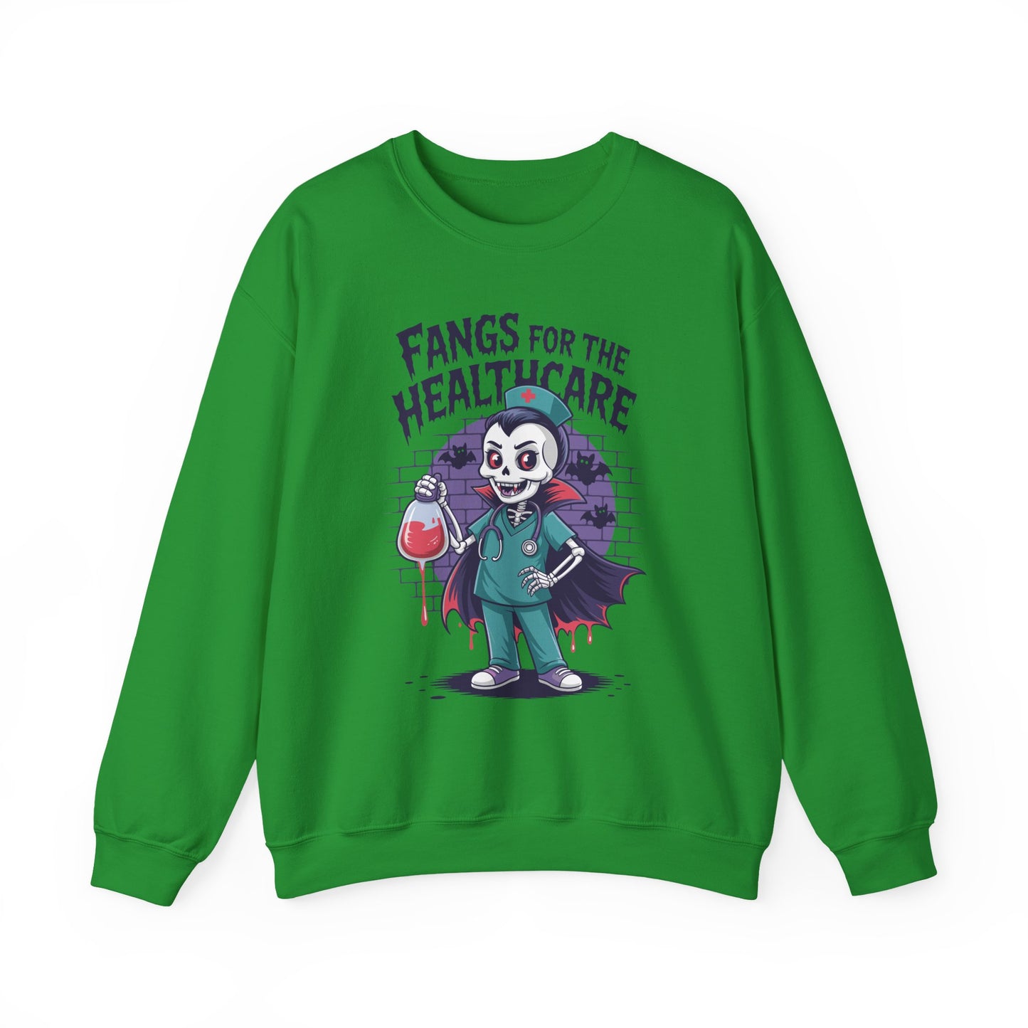 Sweatshirt - Medical / Halloween - Fangs for the Healthcare (01a)