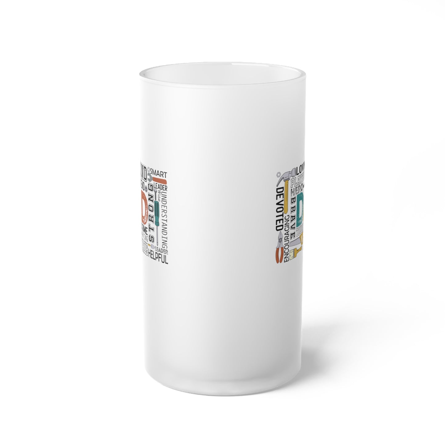 Frosted Glass Beer Mug - Dad - Handyman Dad (1)