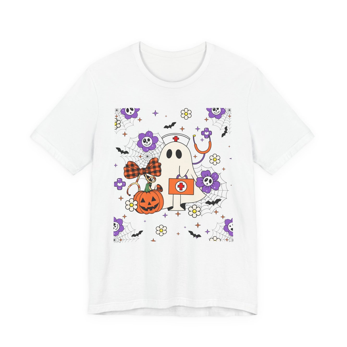 T-Shirt - Medical / Halloween Ghost with Medical Stuff (01a)