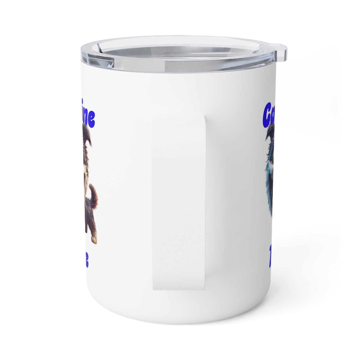 Insulated Coffee Mug - Caffeine Time with dog (1)