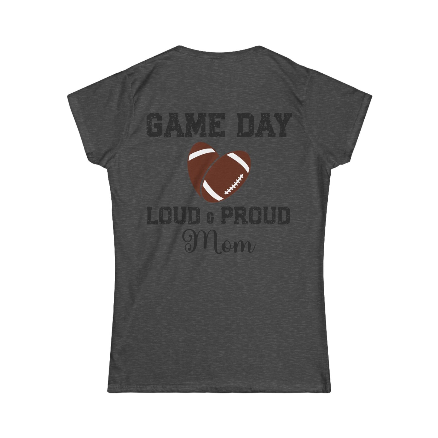 Female T-Shirt - Football - Loud & Proud Mom (01a)