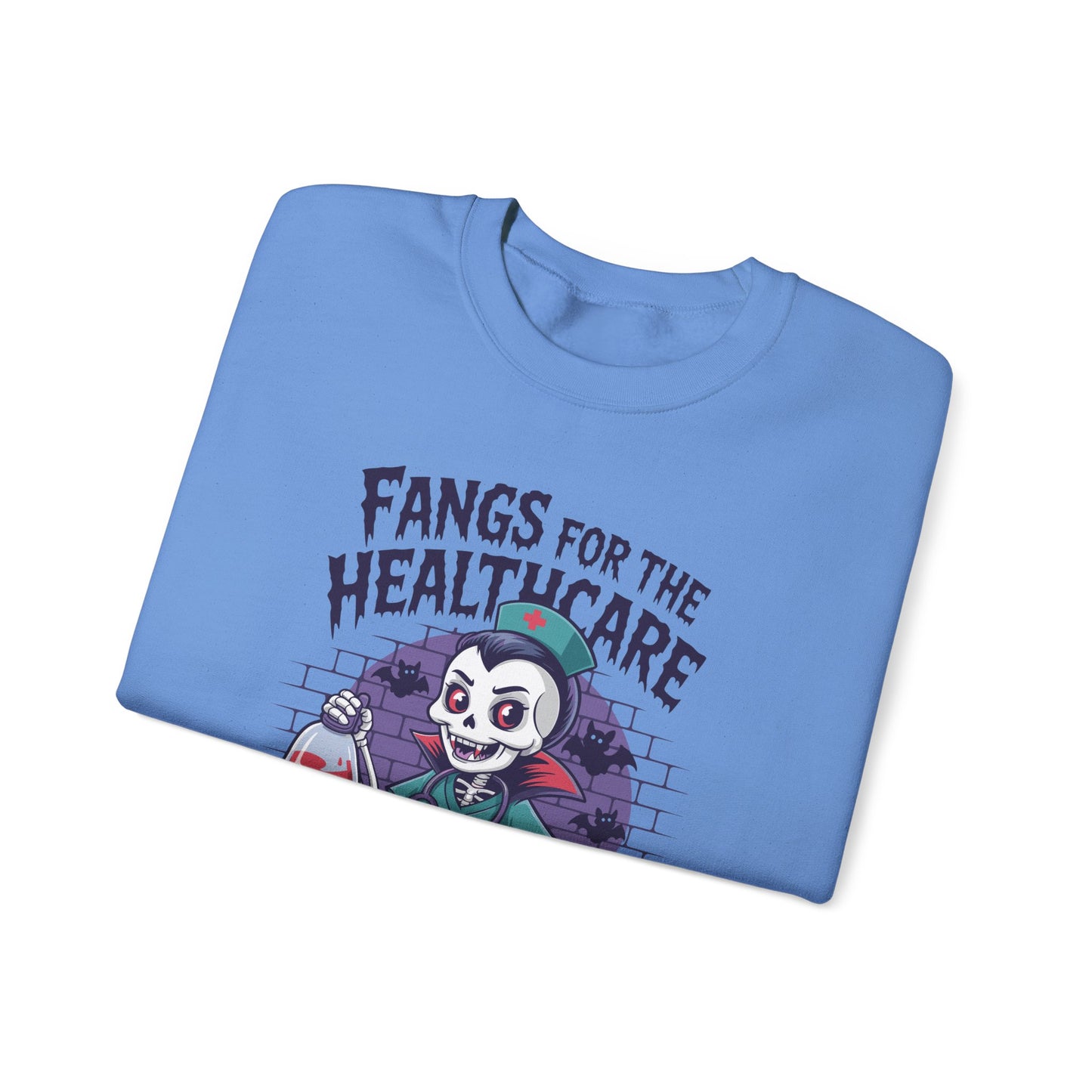 Sweatshirt - Medical / Halloween - Fangs for the Healthcare (01a)