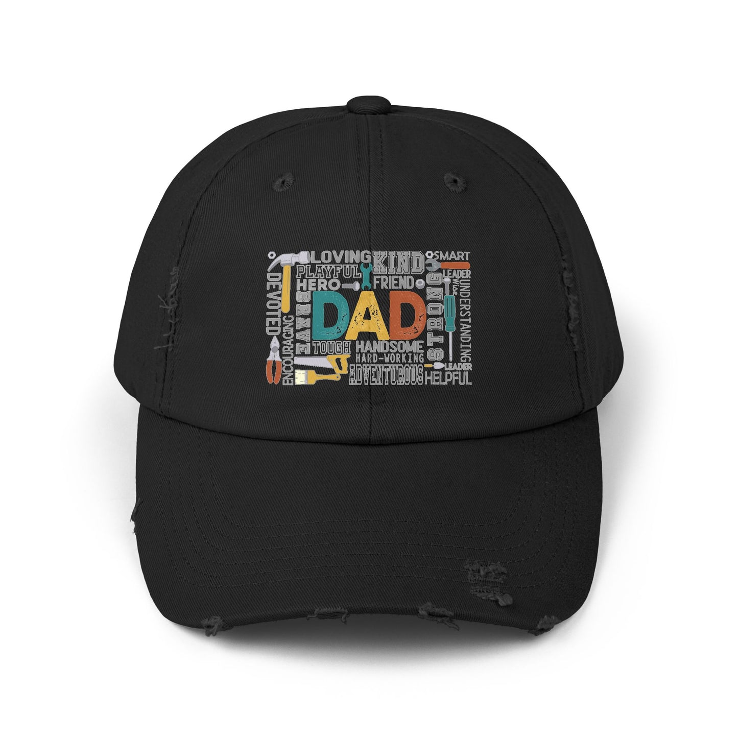 Distressed Cap - Dad - Handyman Dad (1) - Light Writing