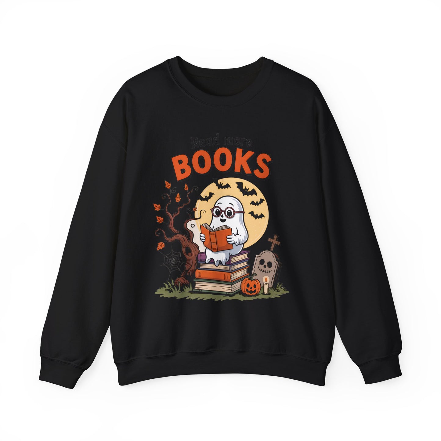 Sweatshirt - Teacher / Halloween - Read More Books (1a)