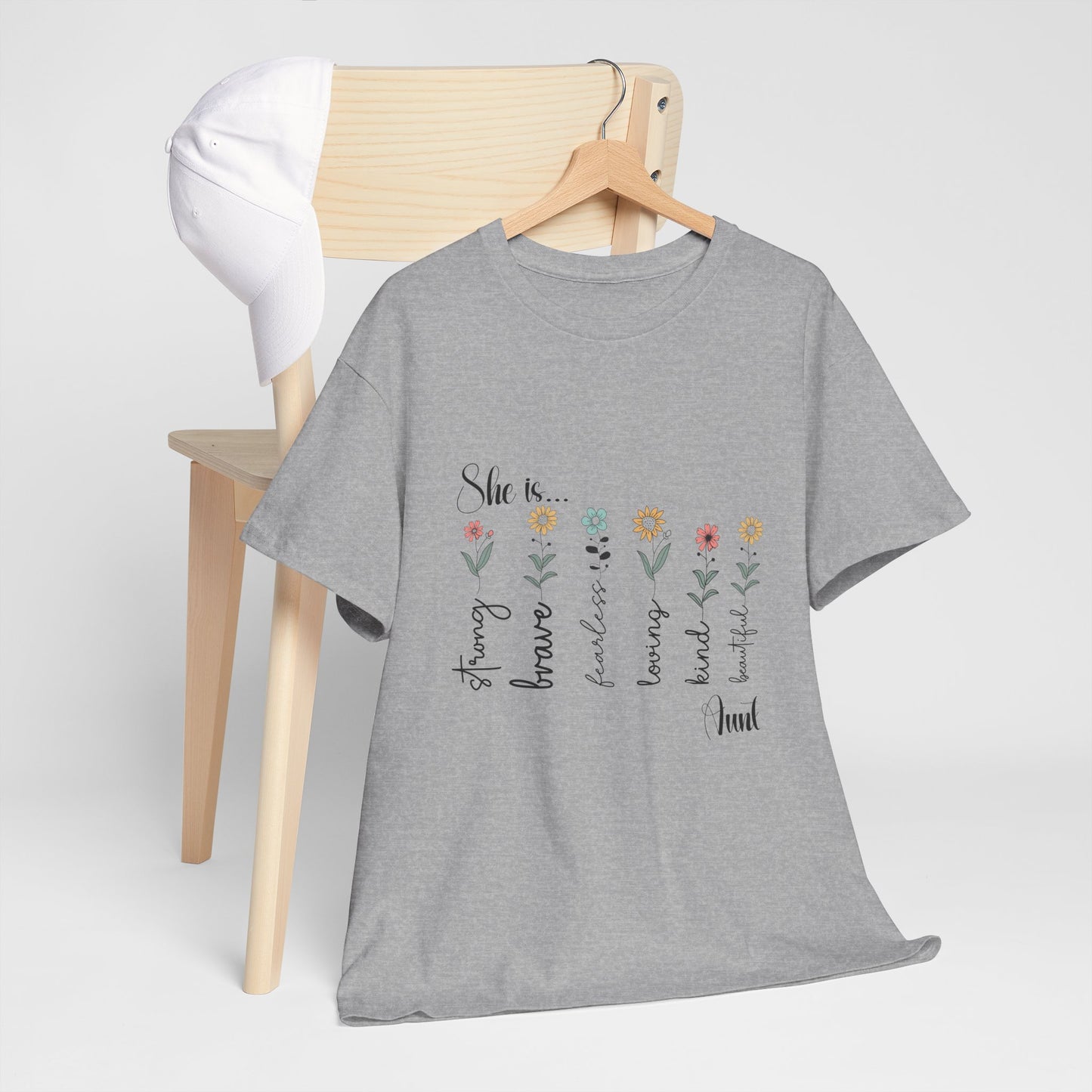 T-Shirt – Aunt - Strong, Brave, Beautiful Floral Design