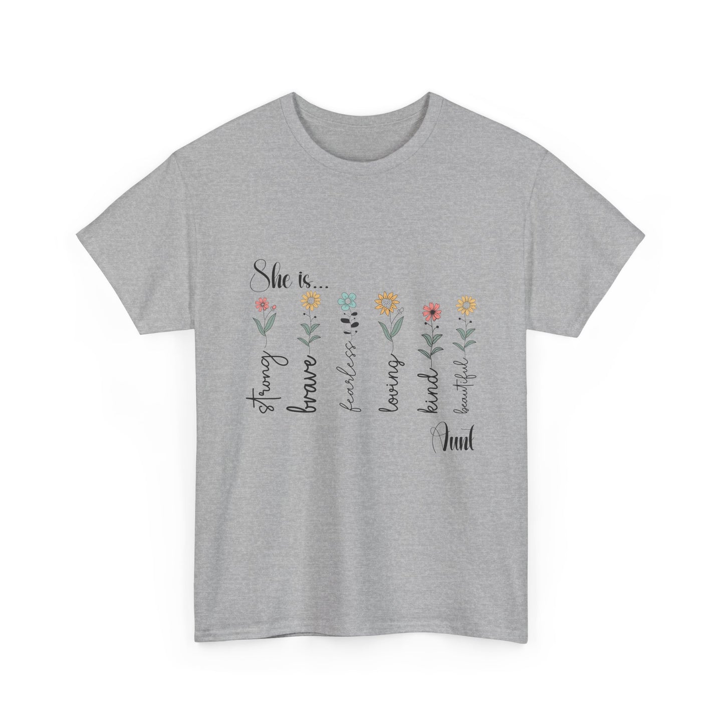 T-Shirt – Aunt - Strong, Brave, Beautiful Floral Design