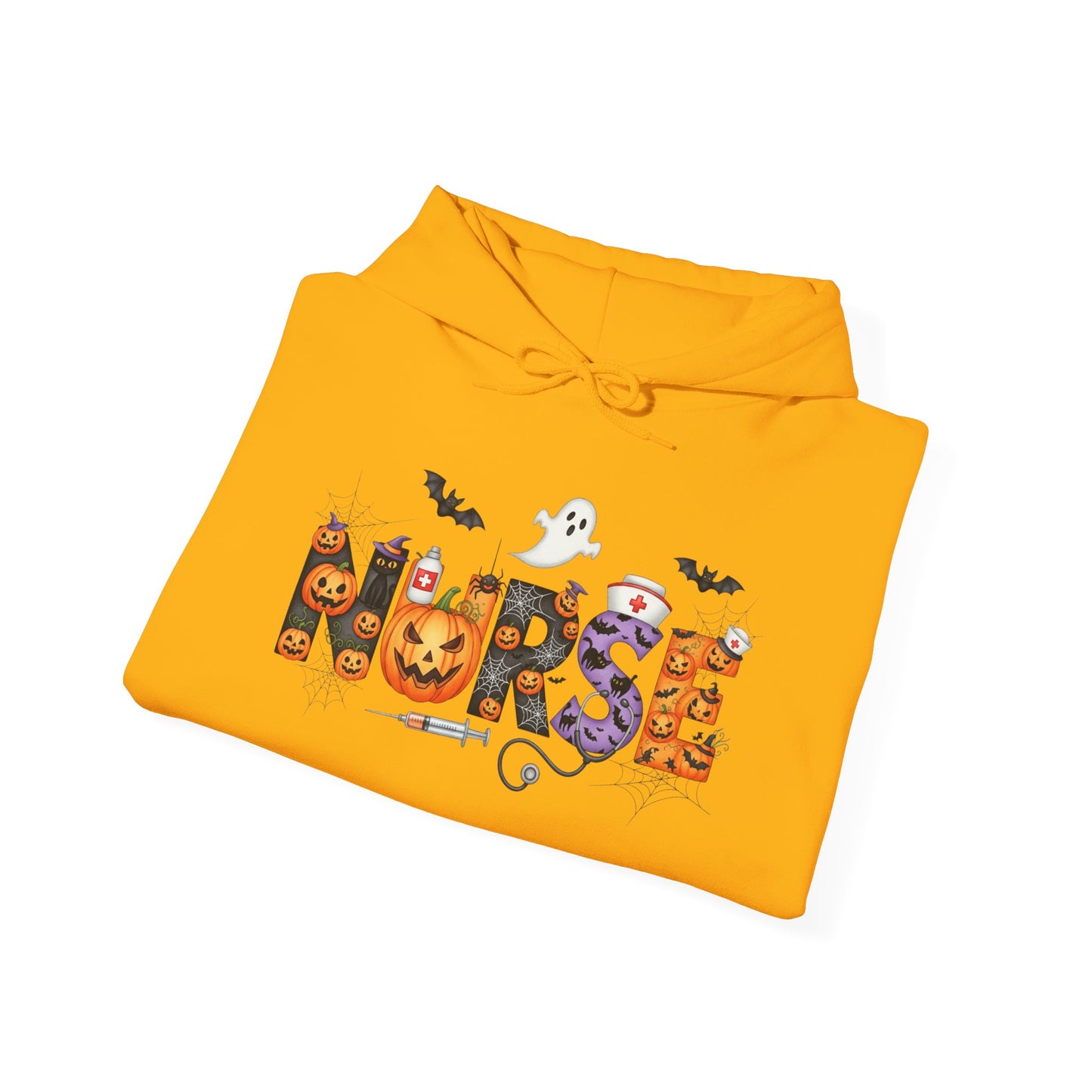 Heavy Blend Hoodie - Nurse / Halloween - Nurse w Halloween Decor (01a)