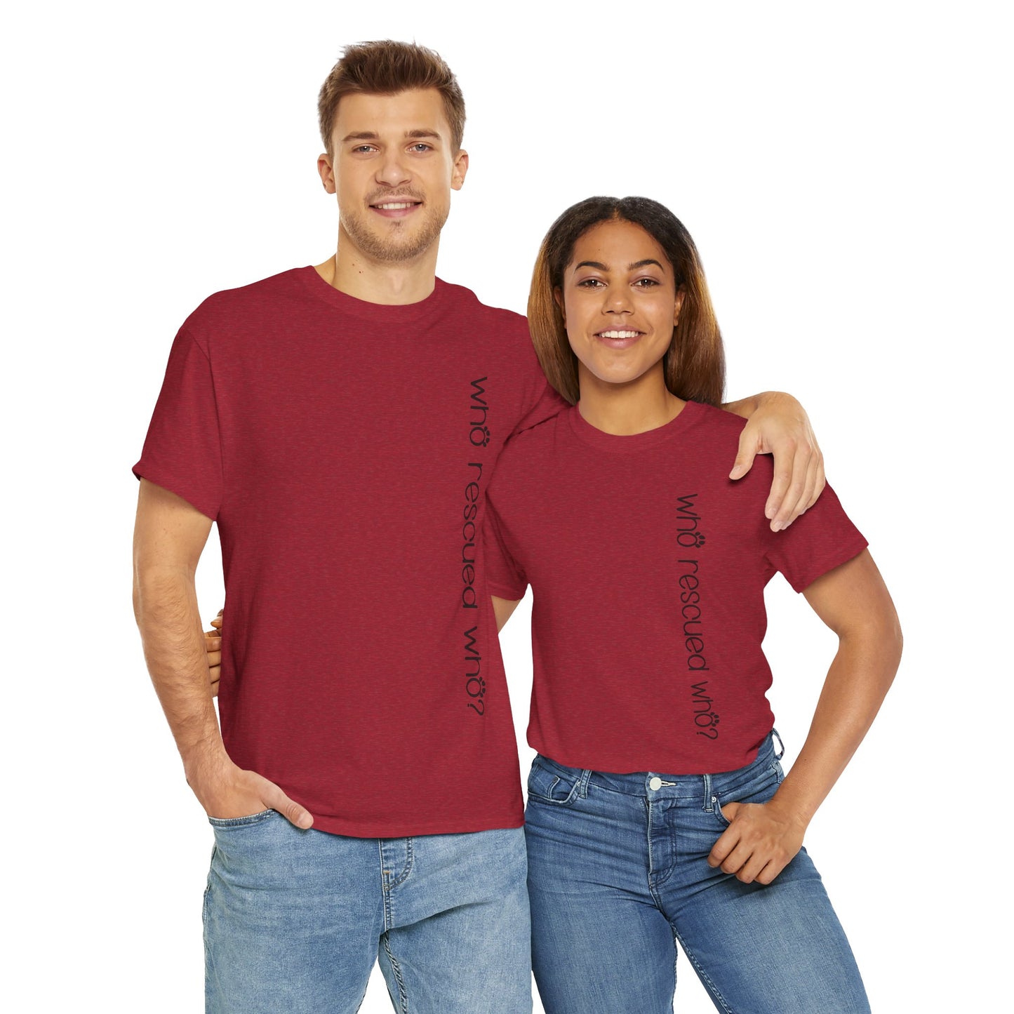 T-Shirt - Animal Lover - 'Who Rescued Who?'