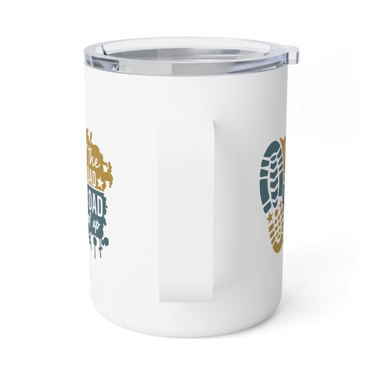 Insulated Mug - Dad - Just the dad that stepped up (1) - Blue and Yellow