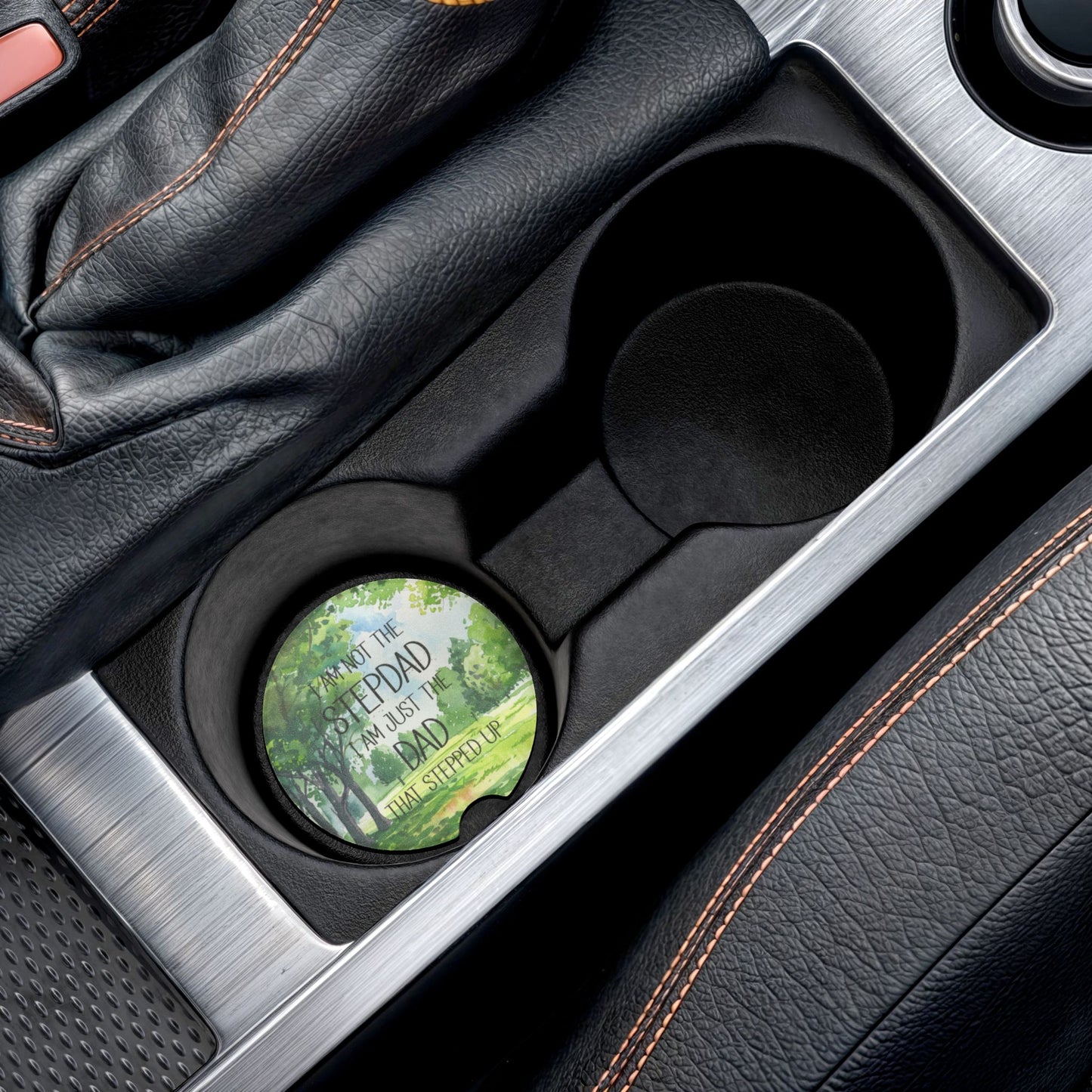 Soapstone Car Coaster - Dad - Just the Dad that Stepped Up (2)