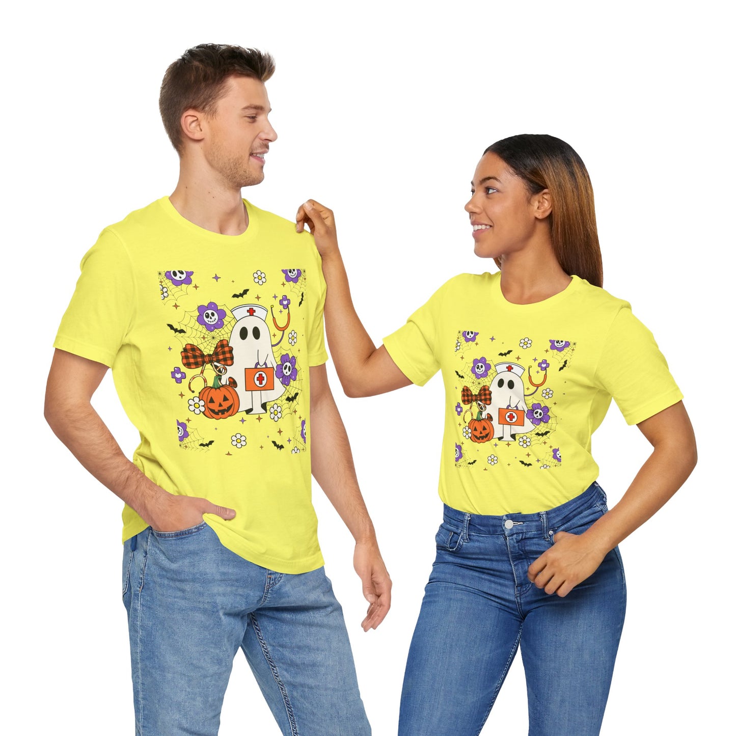 T-Shirt - Medical / Halloween Ghost with Medical Stuff (01a)