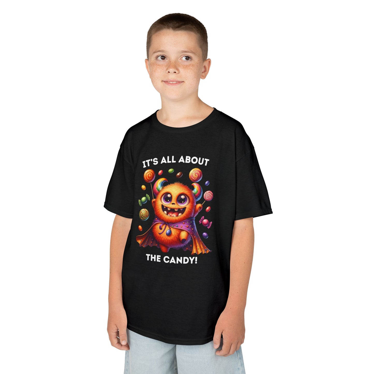 Child Tee - Halloween / Monster - It's all about the Candy! (01a)