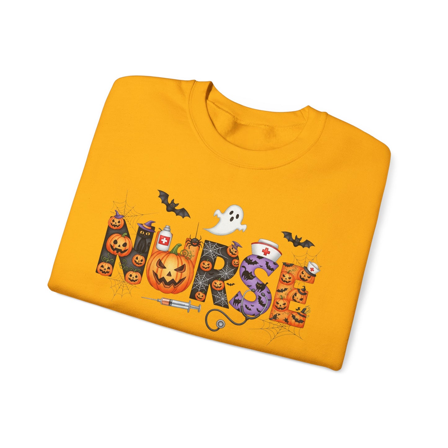 Sweatshirt - Nurse / Halloween - Nurse w Halloween Decor (01a)