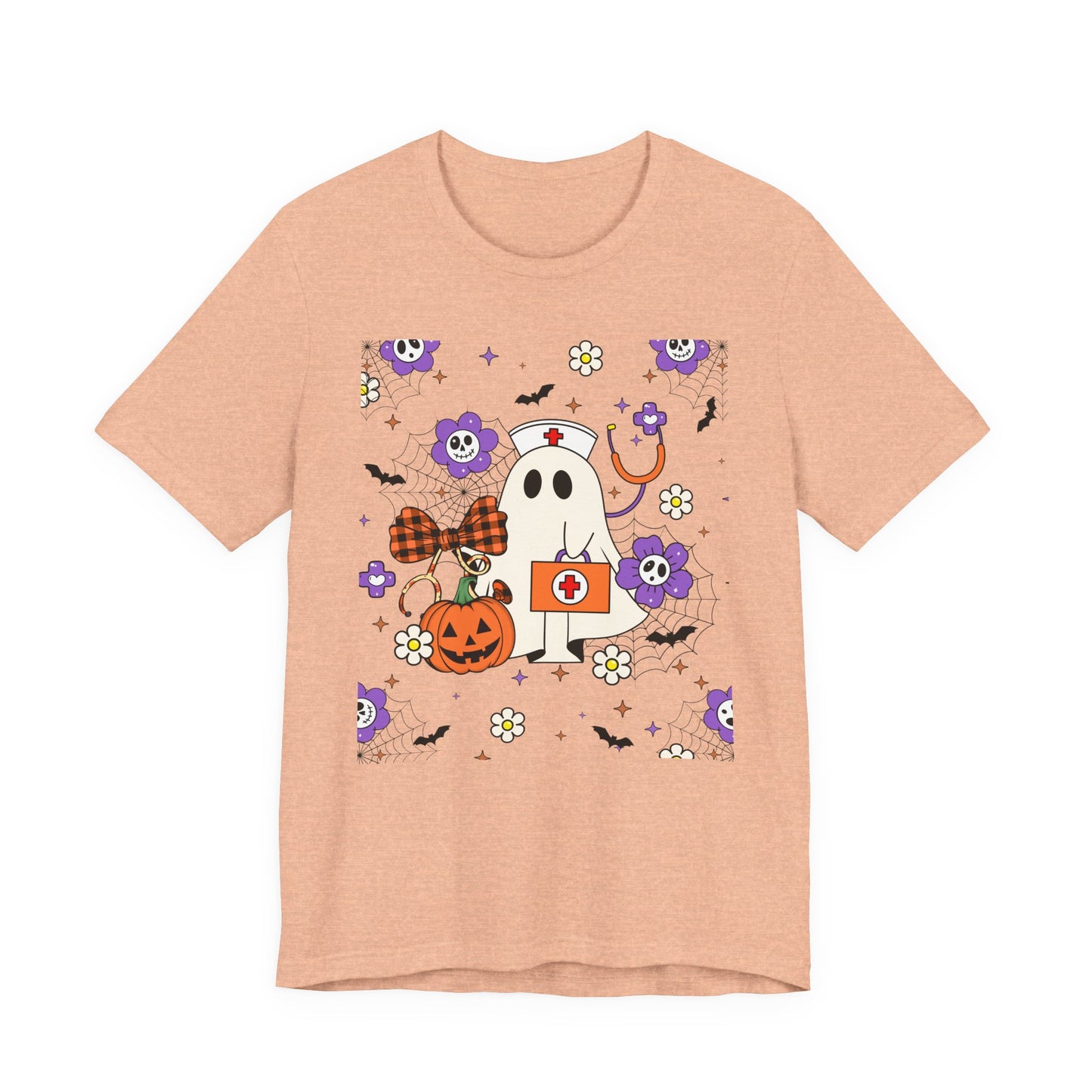 T-Shirt - Medical / Halloween Ghost with Medical Stuff (01a)