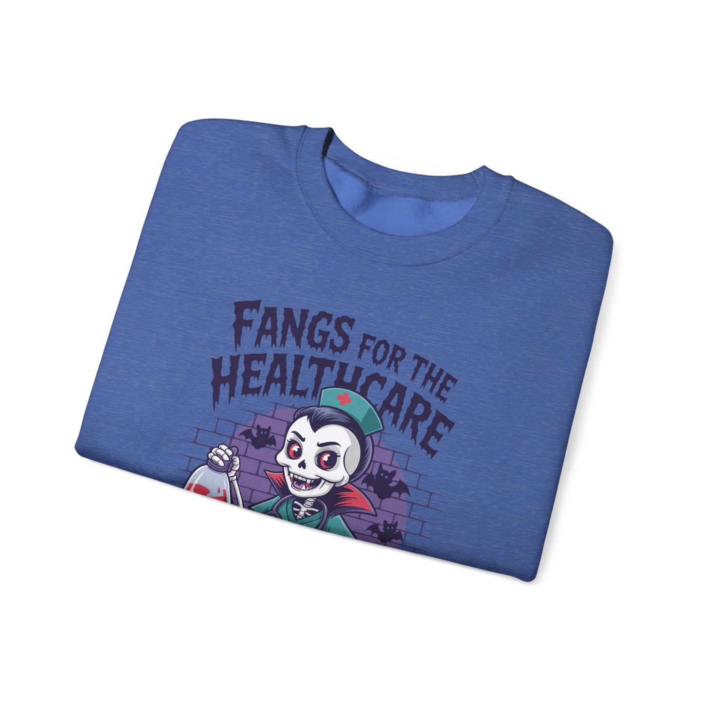 Sweatshirt - Medical / Halloween - Fangs for the Healthcare (01a)