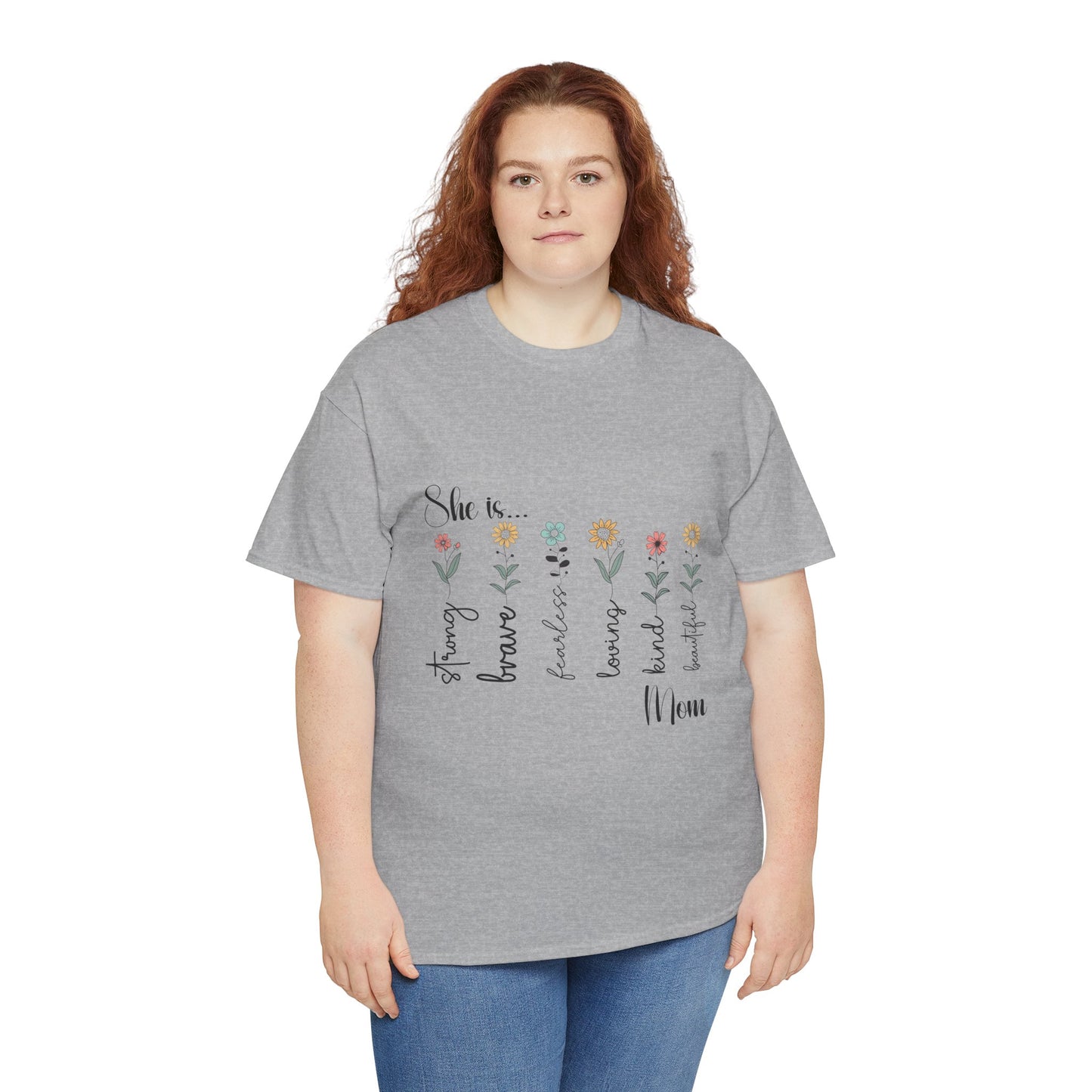 T-Shirt – Mom - Strong, Brave, Beautiful Floral Design