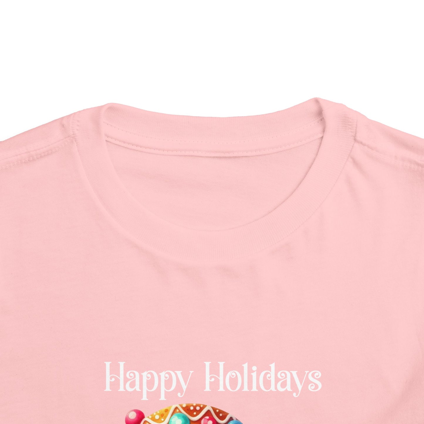 Toddler Tee - Christmas - Gingerbread - Happy Holidays (03a)