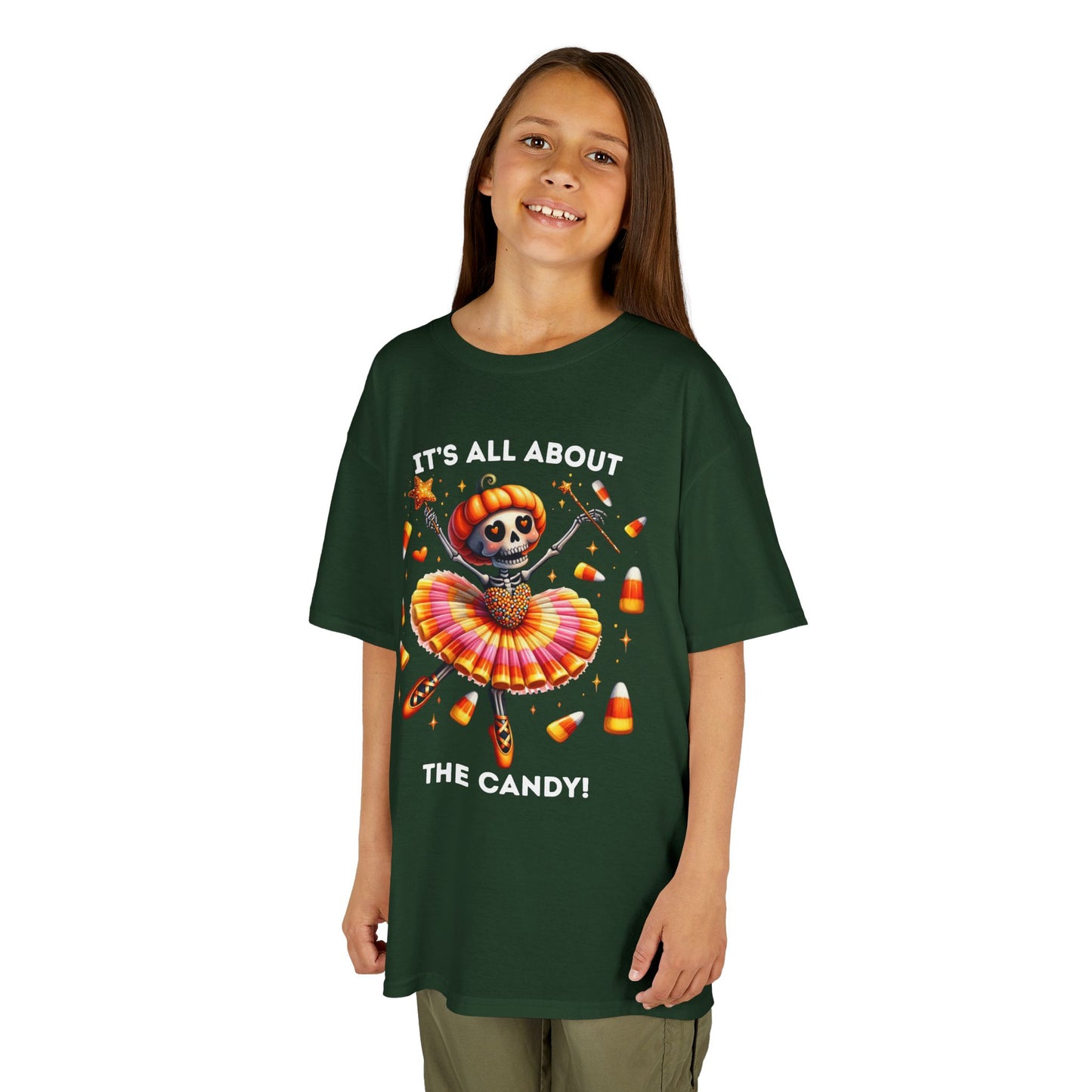 Child Tee - Halloween / Ballet Skeleton - It's all about the Candy! (02a)