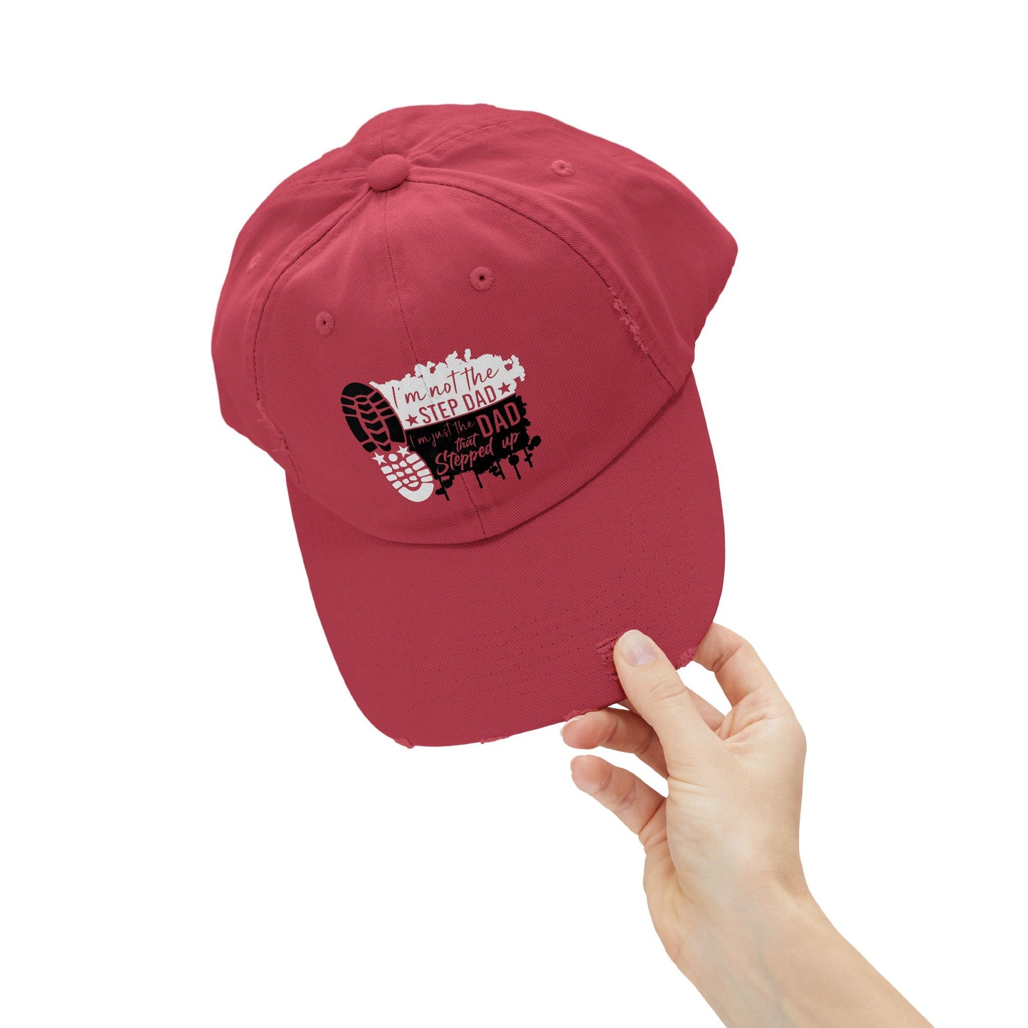 Distressed Cap - Dad - Just the dad that stepped up (1)
