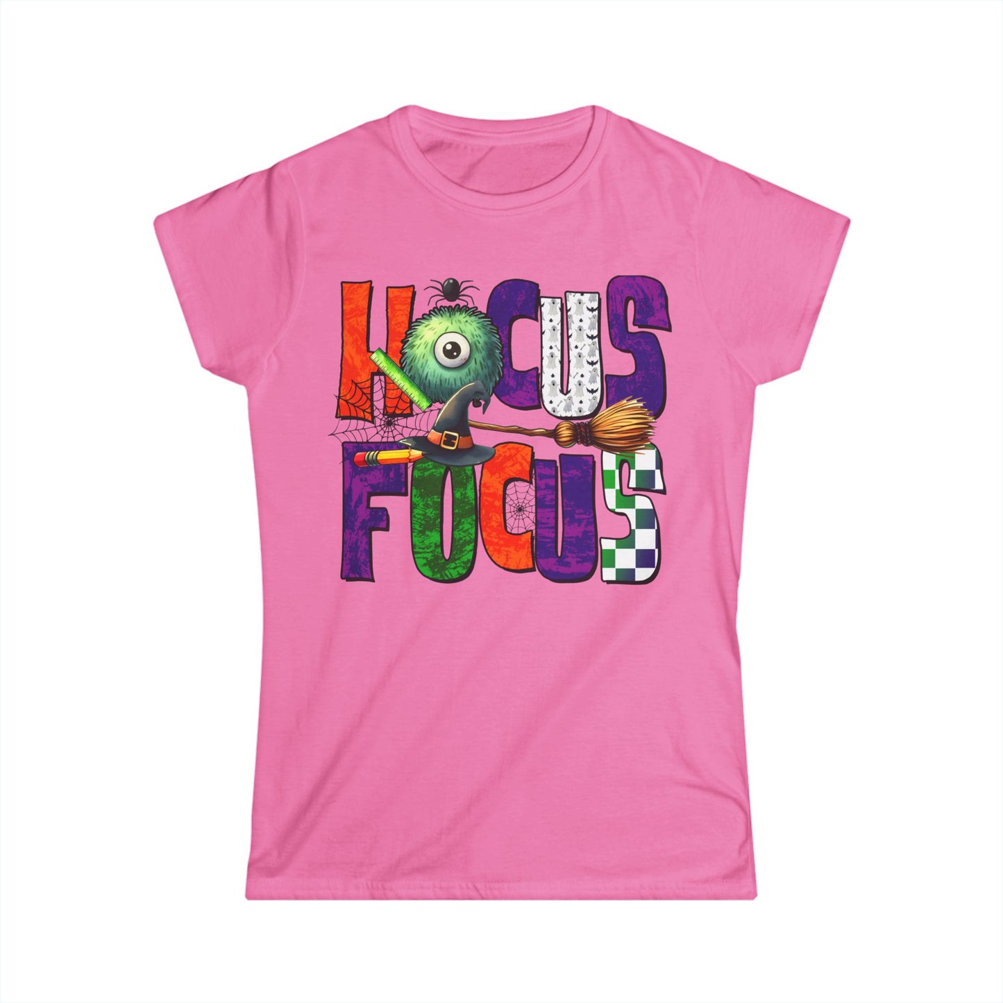 Female T-Shirt - Teacher / Halloween - Hocus Focus (01a)
