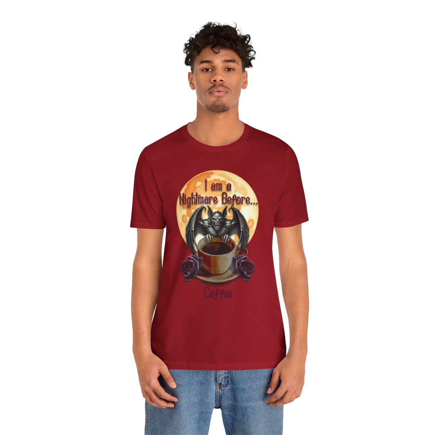 T-shirt - Halloween - Nightmare Before Coffee (1a) - Front Only