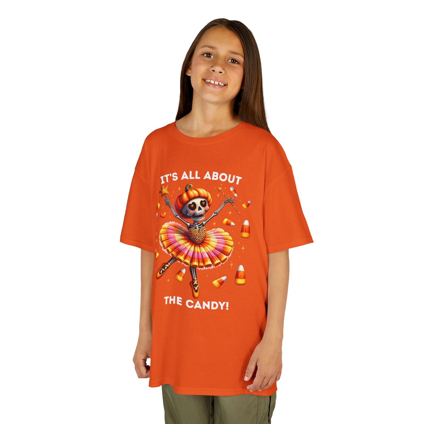 Child Tee - Halloween / Ballet Skeleton - It's all about the Candy! (02a)