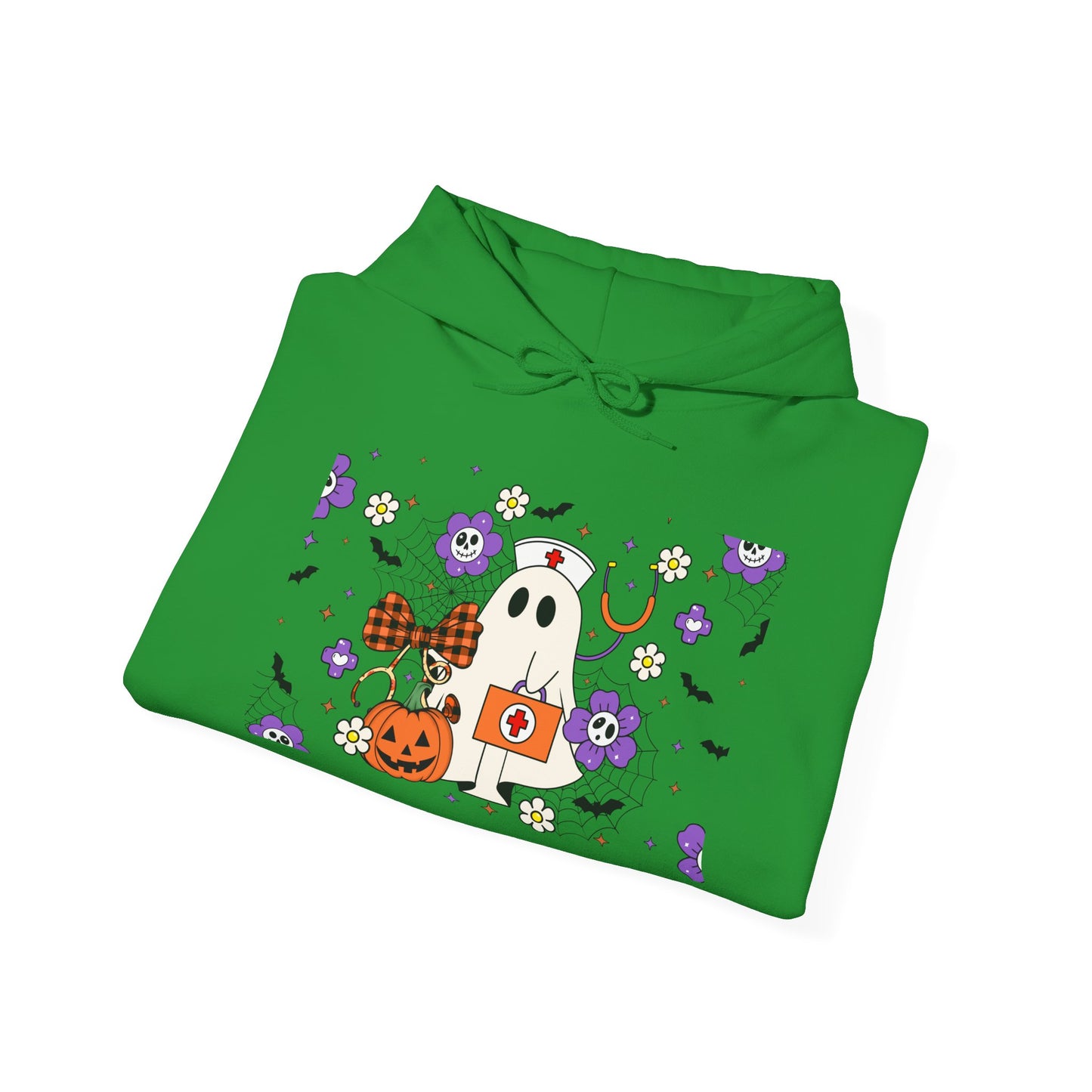 Heavy Blend Hoodie - Medical / Halloween Ghost with Medical Stuff (01a)