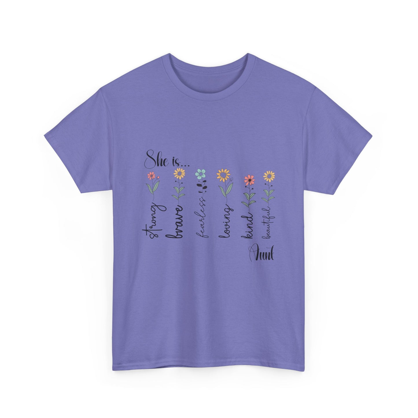 T-Shirt – Aunt - Strong, Brave, Beautiful Floral Design