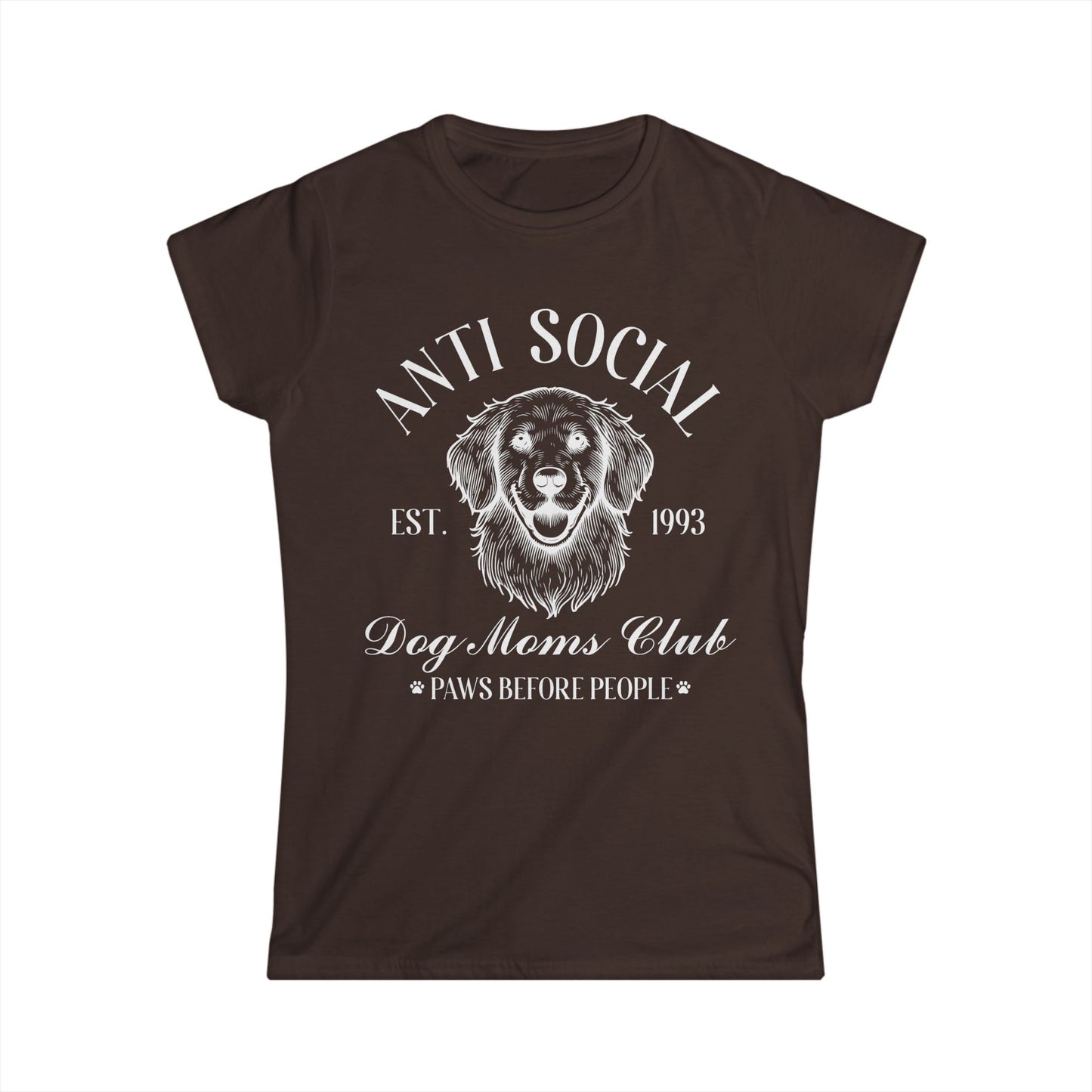 Female T-Shirt - Animal Lover - Anti Social Dog Moms Club (1b)