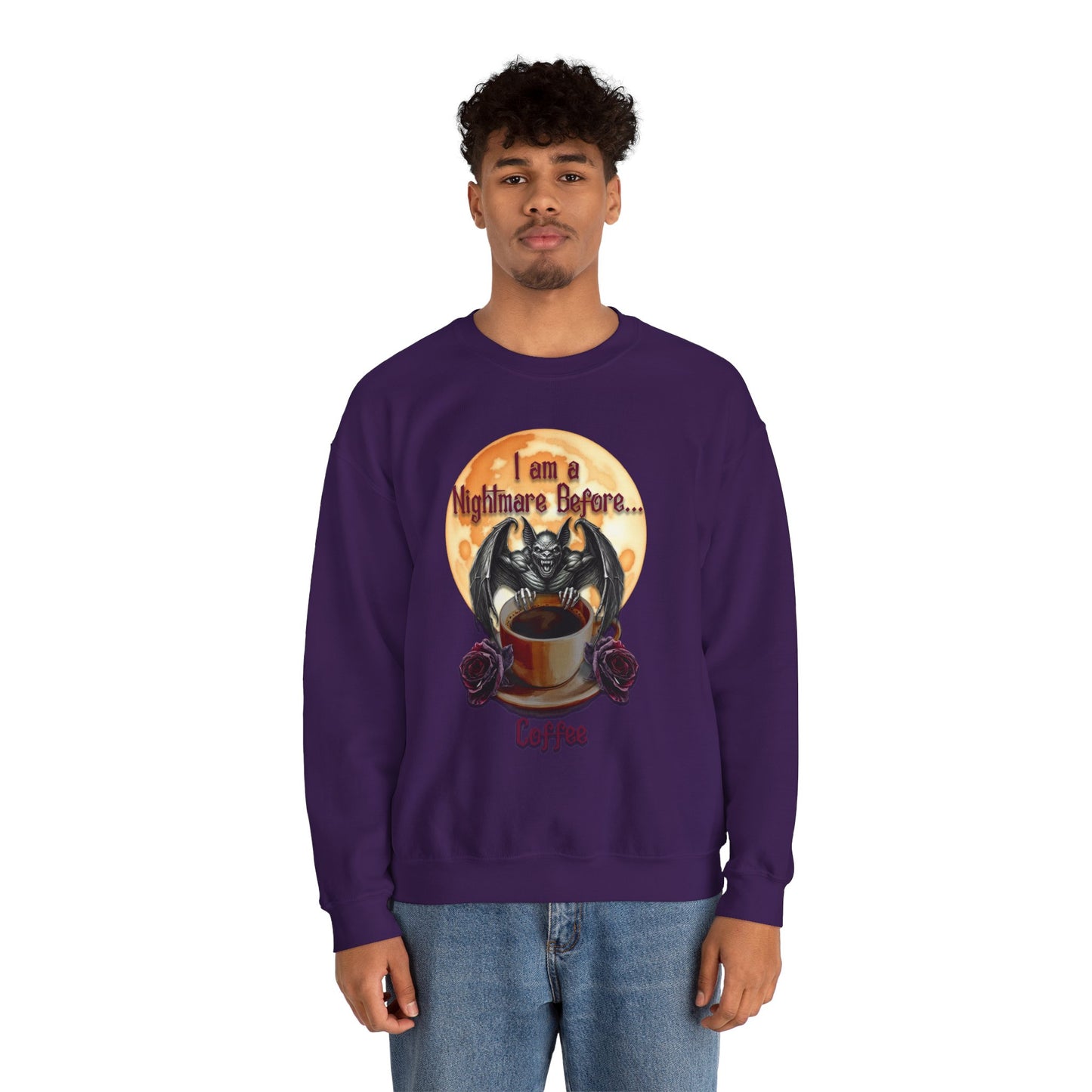 Sweatshirt - Halloween - Nightmare Before Coffee (1a) - Front Only
