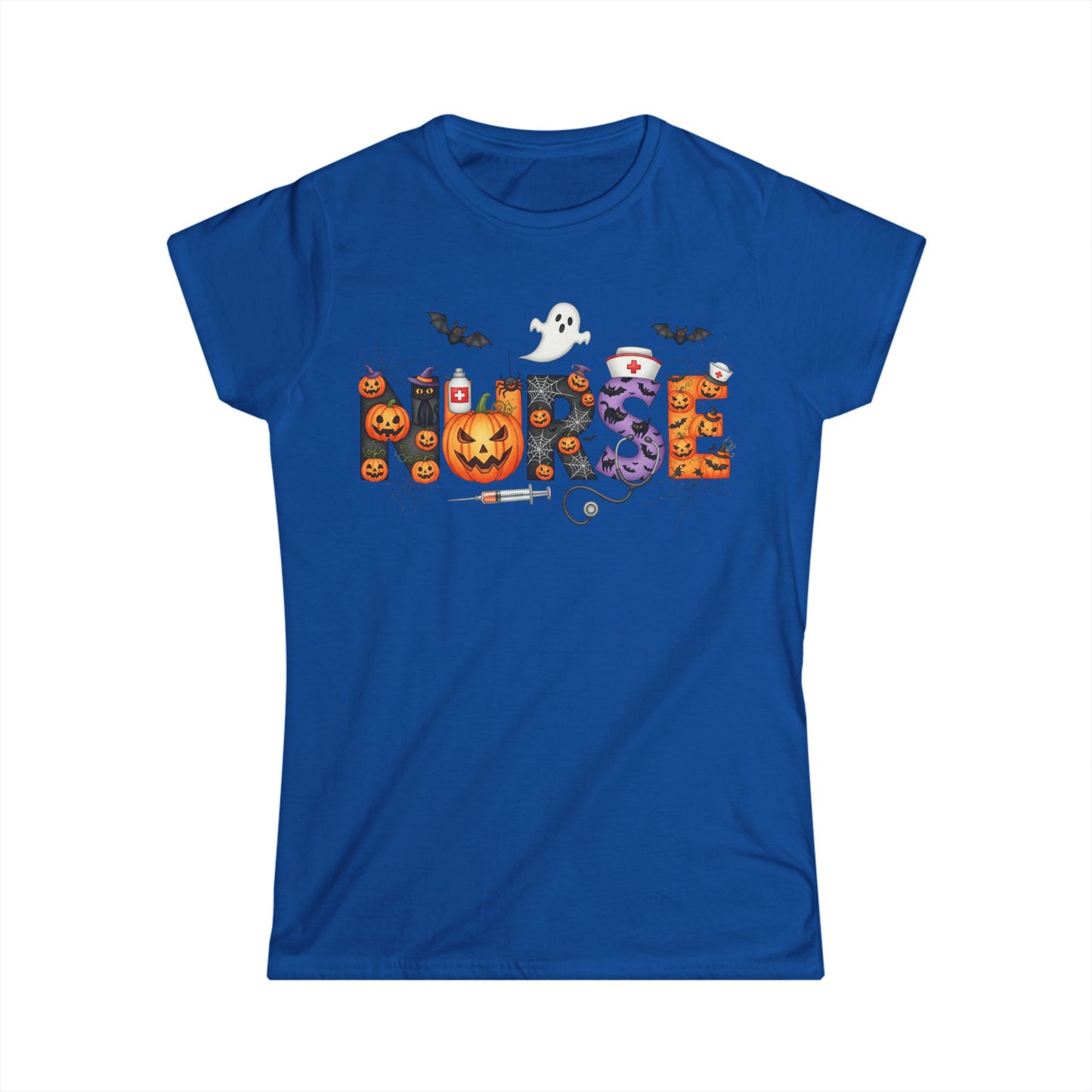 Female T-Shirt - Nurse / Halloween - Nurse w Halloween Decor (01a)