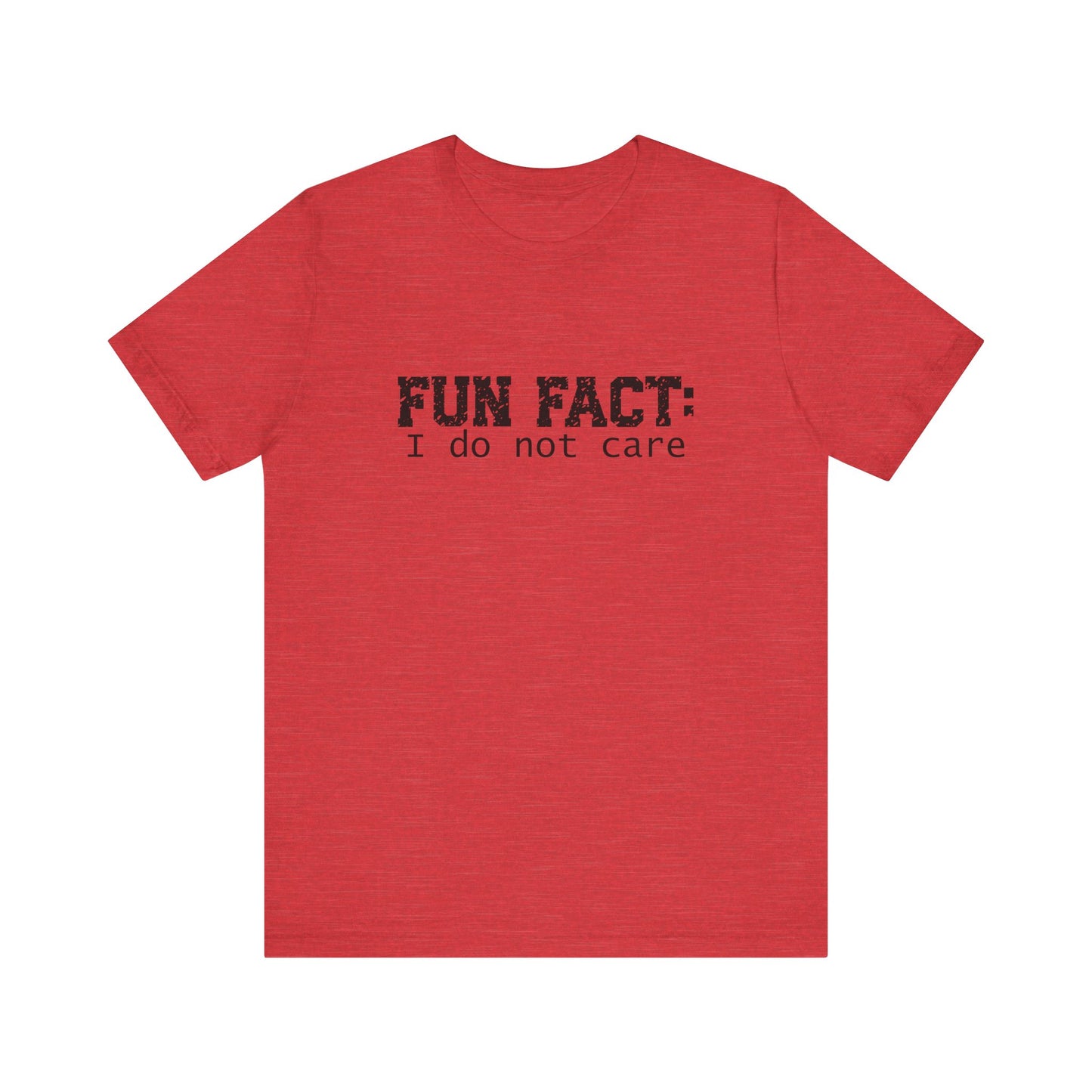 T-Shirt - Sarcastic Funny - Fun Fact: I Don't Care (1a)