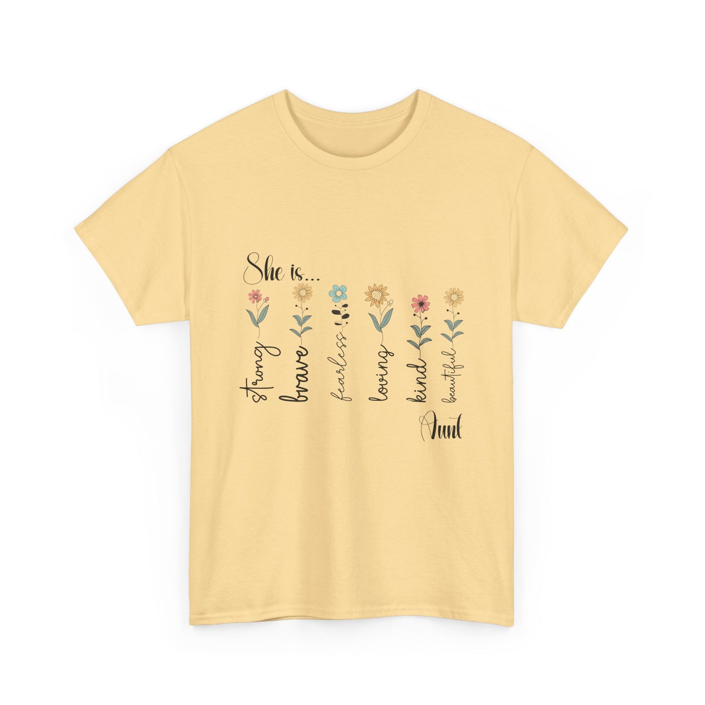 T-Shirt – Aunt - Strong, Brave, Beautiful Floral Design