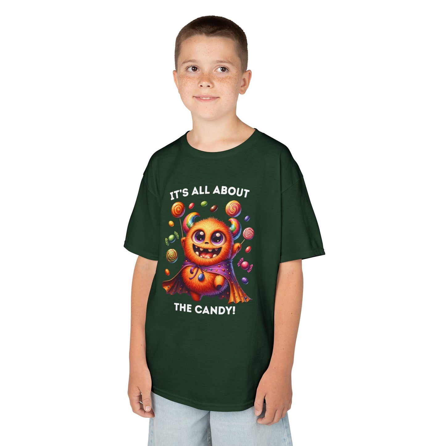 Child Tee - Halloween / Monster - It's all about the Candy! (01a)