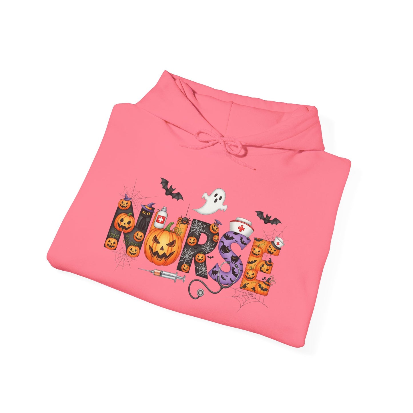 Heavy Blend Hoodie - Nurse / Halloween - Nurse w Halloween Decor (01a)