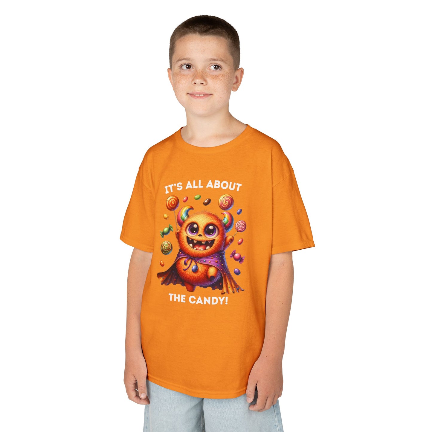 Child Tee - Halloween / Monster - It's all about the Candy! (01a)