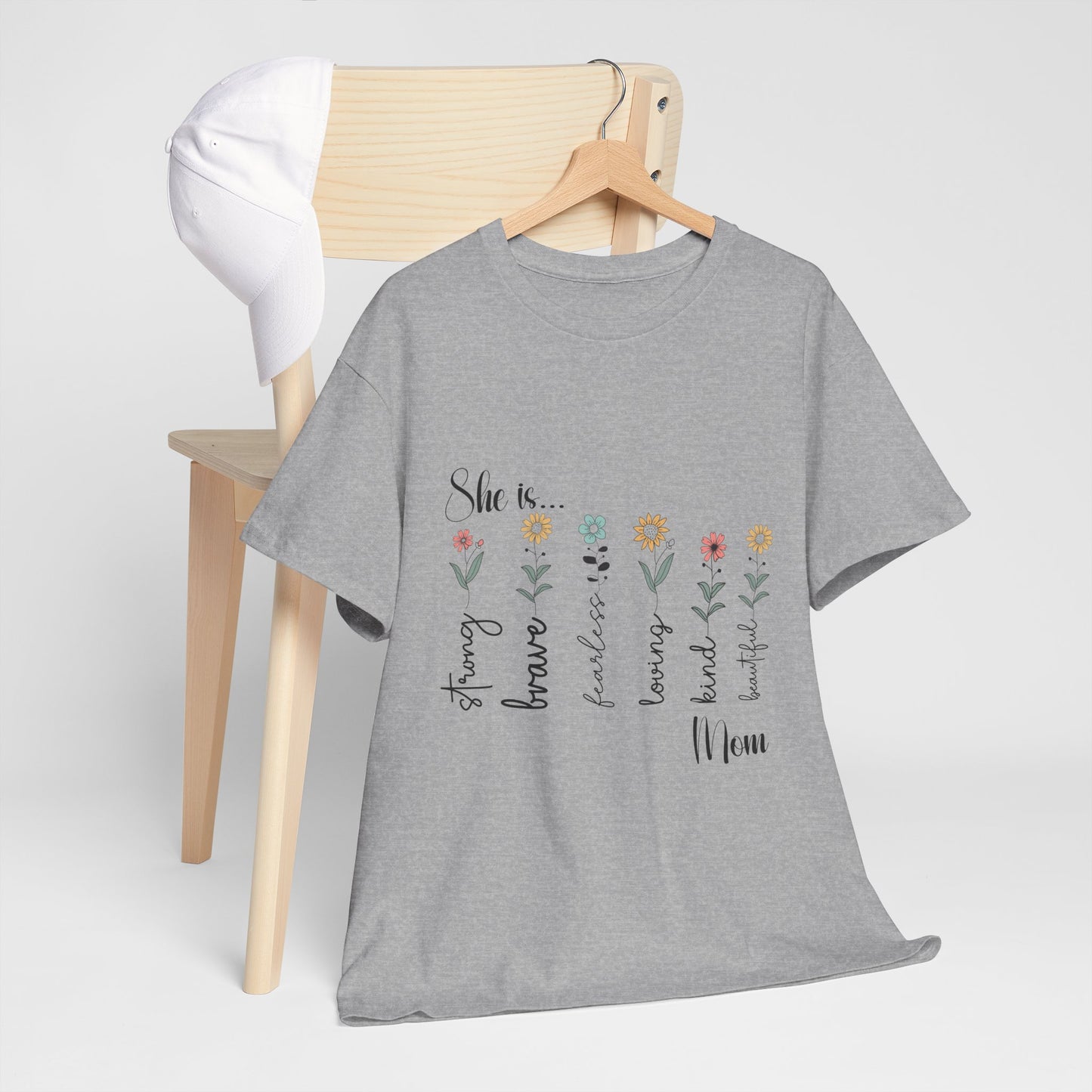 T-Shirt – Mom - Strong, Brave, Beautiful Floral Design