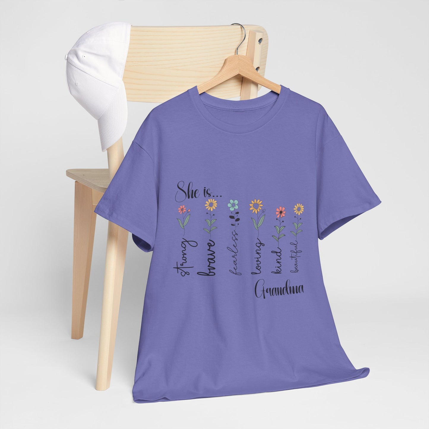 T-Shirt – Grandma - Strong, Brave, Beautiful Floral Design