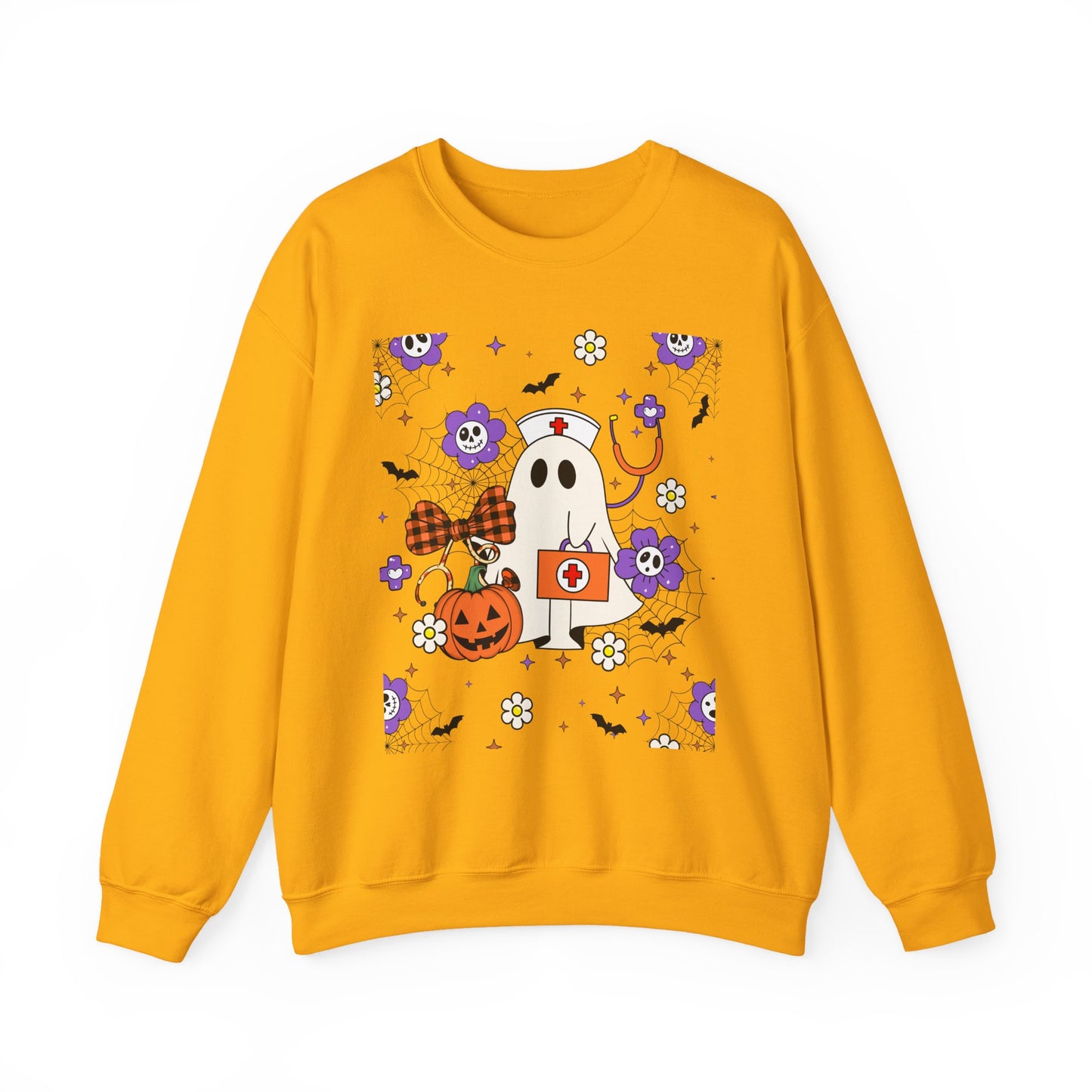 Sweatshirt - Medical / Halloween Ghost with Medical Stuff (01a)