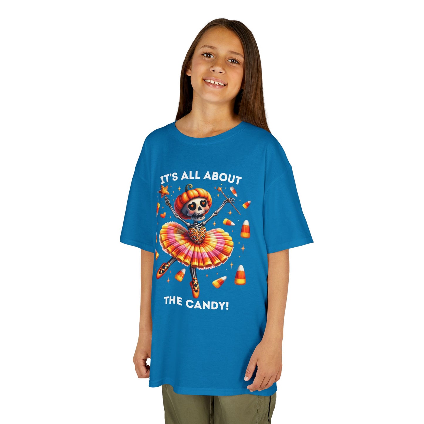 Child Tee - Halloween / Ballet Skeleton - It's all about the Candy! (02a)