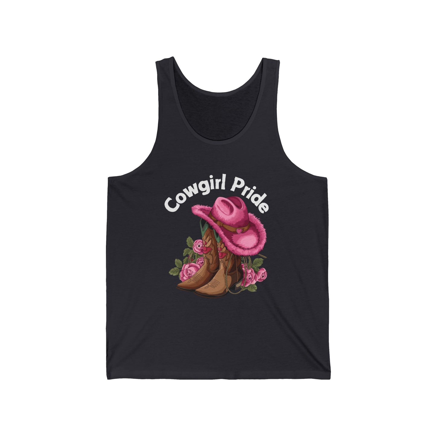 Female Tank Top - Cowgirl Pride (1) - White Text